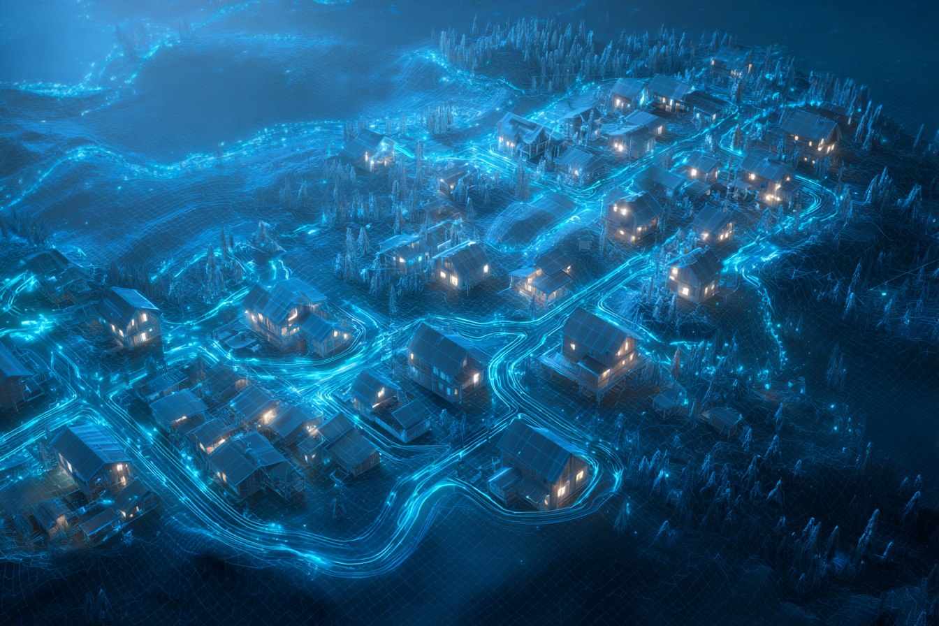 Abstract network of water or energy